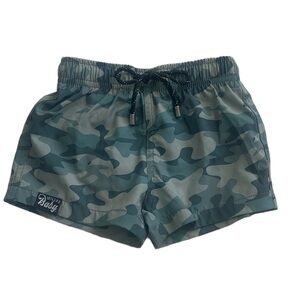 Toddler Boy NWOT Green Camo Print Board Shorts